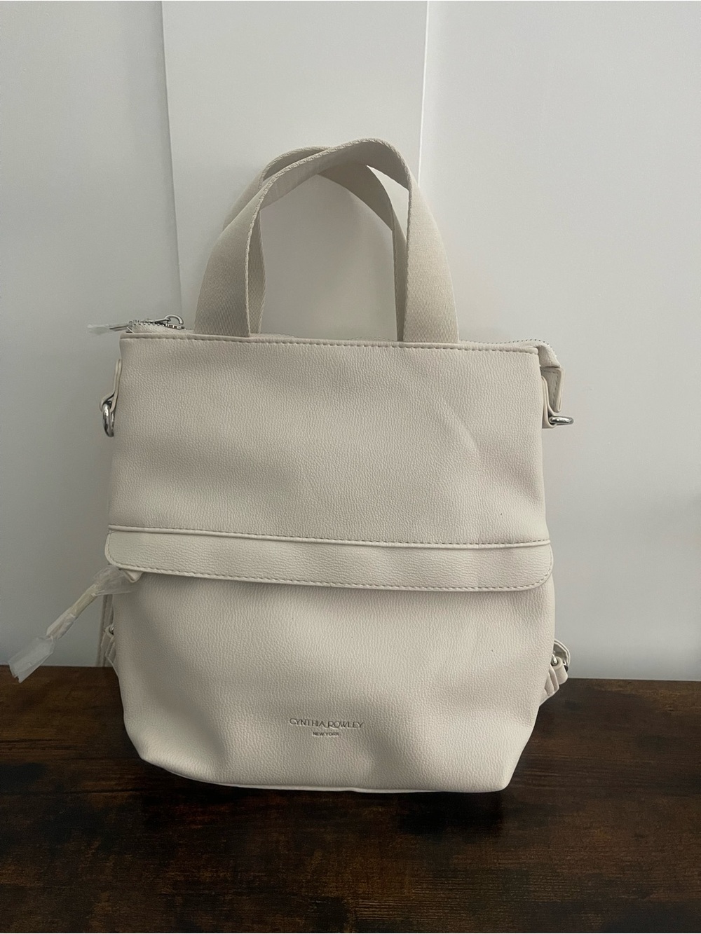 Cynthia Rowley Cream Convertible Tote Backpack